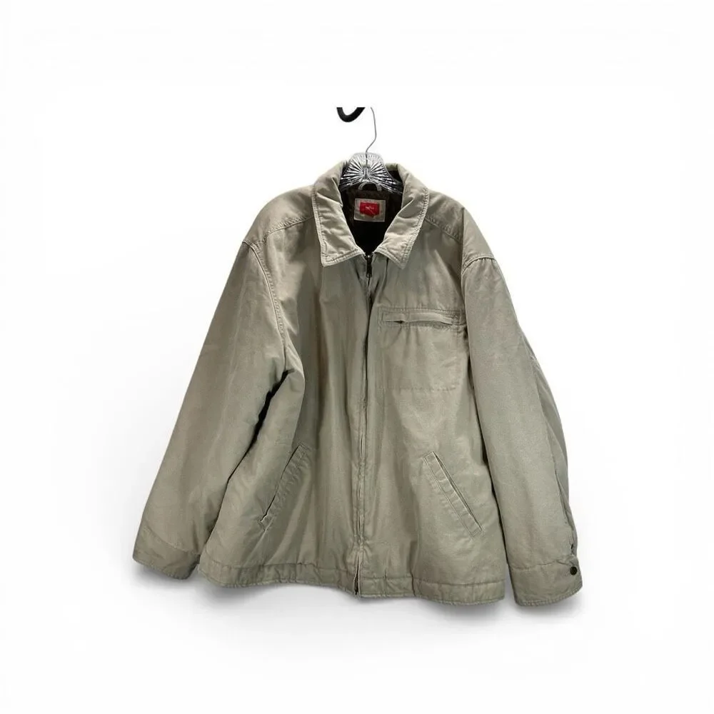 Mossimo Tan Quilted Jacket XL Corduroy Collar Workwear Chore Barn Utility Coat